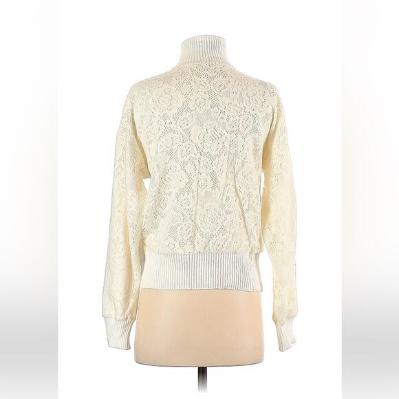 Anthro Saturday Sunday crochet and quilted zip up sweatshirt jacket, xs - Picture 2 of 11